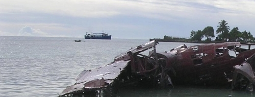 二式大艇の残骸